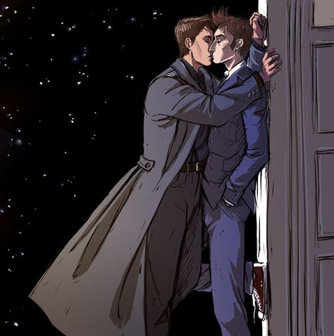 Doctor X Jack, Jack Harkness Fanart, Doctor X Jack Harkness, Tenth Doctor X Jack Harkness Fanart, Captain Jack Harkness, Doctor Who 10, Jack Harkness, Doctor Who Fan Art, John Barrowman