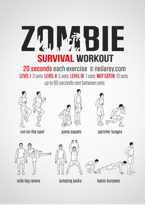 Zombie Apocalypse survival workout. Survival Exercise, Hero Training, Hero Workouts, Superhero Workout, Fitness Board, Apocalypse Survival, Zombie Survival, Workout Moves, Free Workouts