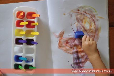 ice play Ice Play, Ice Painting, Sensory Activities Toddlers, Toddler Classroom, Childcare Activities, Daycare Activities, Enjoy The Sunshine, Teaching Preschool, Craft Projects For Kids