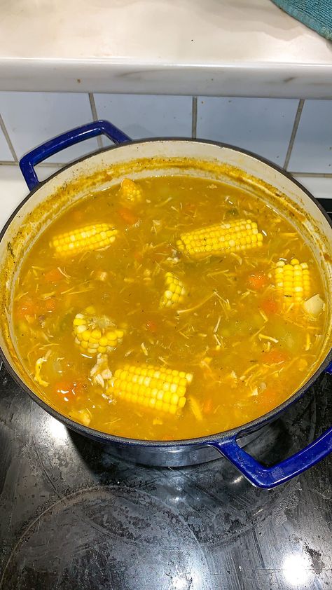 Jamaican Pumpkin Beef Soup, Jamaica Chicken Soup, Jamaican Soup Chicken, Chicken Soup Jamaican, Caribbean Chicken Soup Recipes, Pumpkin Soup Jamaican, Jamaican Soup Dumplings, Jamaican Corn Soup, Jamaican Chicken Soup Recipe