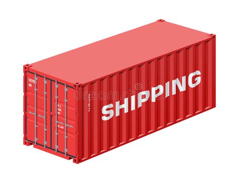 Shipping container. Isolated on white, realistic vector illustration , #Sponsored, #Isolated, #container, #Shipping, #white, #illustration #ad Container Illustration, Container Shipping, Realistic Sketch, Cargo Container, Social Media Advertising Design, Animation Tutorial, White Illustration, Container House Design, Picture Logo