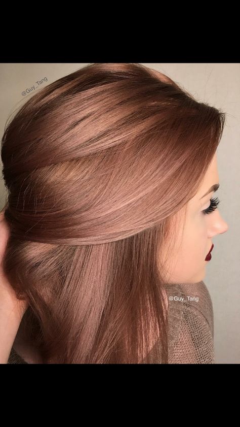 Rose brown Gold Hair Colors, Hair Color Rose Gold, Guy Tang, Rose Gold Hair, Hair Inspiration Color, Gold Hair, Great Hair, Popsugar, Gorgeous Hair