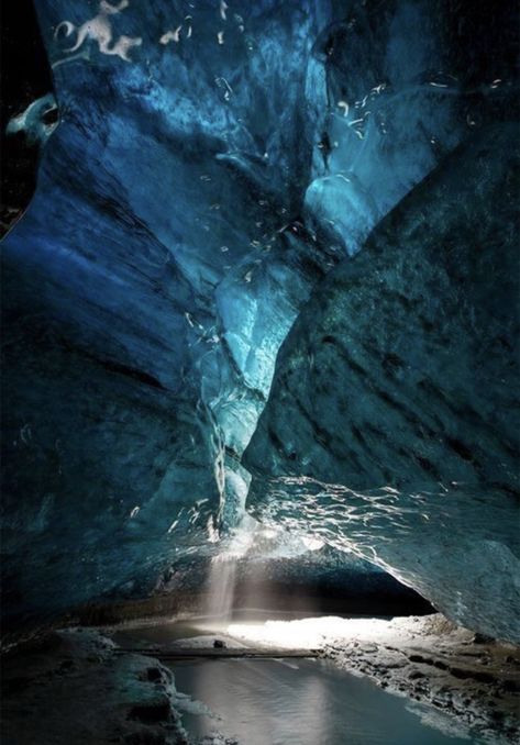 Ice Cave Iceland, Biblical Paintings, Rays Of Light, Ice Cave, Breathtaking Places, Sacred Places, Iceland Travel, Dream Destinations, Nature Pictures