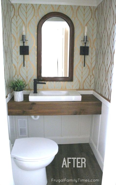 You can add a bathroom just about anywhere in your home - you don't need a rough-in or major construction. We turned this basement closet into a powder room - it was all DIY and we're sharing the how-to. With Saniflo Canada Dogs Bathroom, Diy Basement Bathroom, Small Powder Rooms, Ikea Sink, Vanity Ikea, Floating Wood Vanity, Upflush Toilet, Target Bathroom, Basement Closet