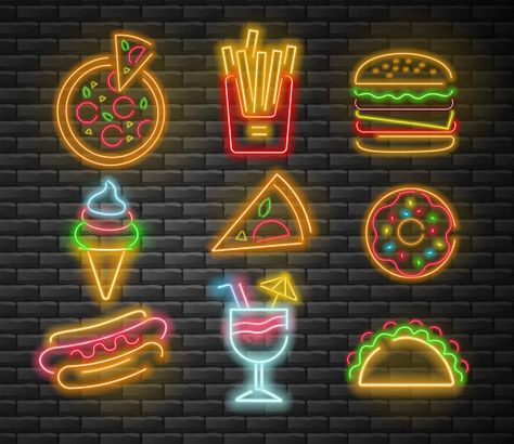 Restaurant Table Design, Dog Cocktail, Ice Cream Donut, Fries Burger, Cream Donut, Cute Food Wallpaper, Pizza Art, Brick Background, Kitchen Logo