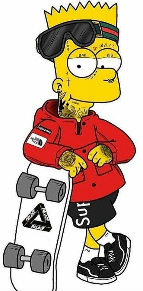 Bart Simpson Pictures, Simpsons Supreme, Bart Simpson Art, Just Do It Wallpapers, Simpson Wallpaper Iphone, Swag Wallpaper, Cool Nike Wallpapers, Pikachu Wallpaper, Graffiti Wallpaper Iphone