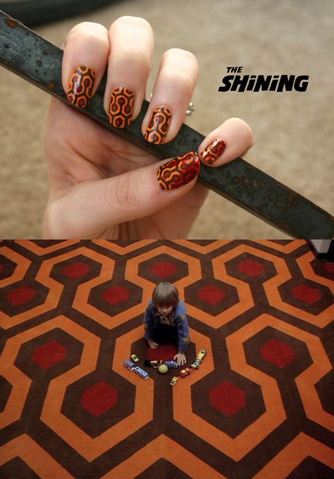 The Shining nails - Lady Crappo Shining Nails, Tiny Pictures, Skull Nail Art, Skull Nails, Nail Painting, Amazing Nails, Her Nails, Neon Nails, The Shining