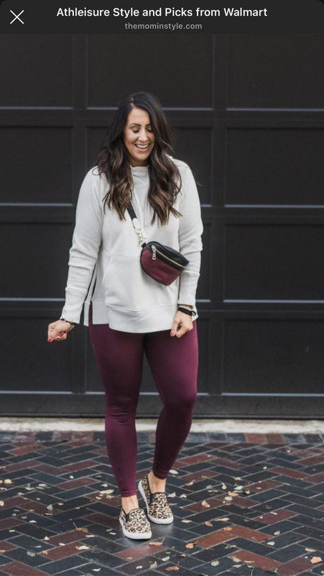 Burgundy Leggings Outfit Fall, Plum Leggings Outfit, Burgundy Leggings Outfit, Outfit Pantalon Vino, Velvet Leggings Outfit, Navy Leggings Outfit, Leggings Outfit Dressy, Maroon Leggings Outfit, Faux Leather Leggings Outfit