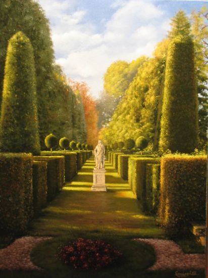 Jardin frances jose luis saralegui - Artelista.com Garden Hedges, Dream Patio, Albert Bierstadt, Product Shots, Rich Kids, French Decor, Photo Reference, Hedges, Dark Academia