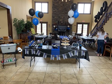 Law Enforcement Party Decorations, Law Enforcement Graduation Party, Law Enforcement Party Ideas, Police Retirement Party Decorations, State Trooper Graduation Party, Police Promotion Party, Police Retirement Party Ideas Decoration, Law Enforcement Retirement Party Ideas, Police Graduation Party Ideas