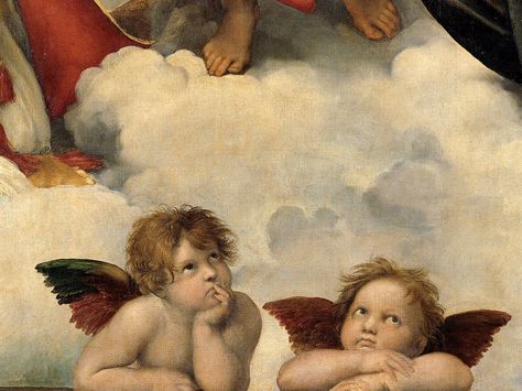 Raphael - Sistine Madonna [detail] Sistine Madonna, Peter Phillips, Rennaissance Art, Classic Paintings, Greek Art, Arte Popular, Italian Art, Art And Illustration, Classical Art