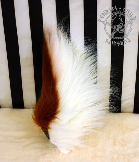 Deer tail 3-4 view by fenrirschild Diy Deer Tail For Costume, Deer Tail Costume, Deer Tail Diy, Deer Therian, Deer Cosplay, Faun Costume, Fawn Costume, Homemade Mermaid Costumes, Deer Halloween Costumes