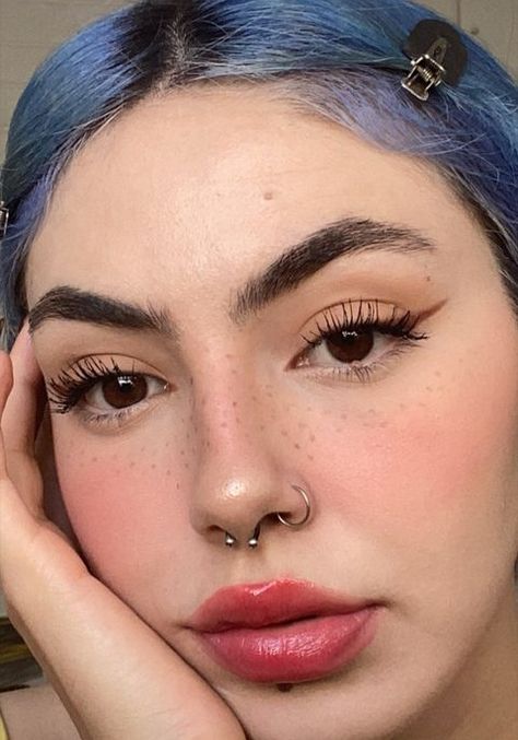 Septum Ring Aesthetic, Nose Ring Aesthetic, Body Enhancement, Piercing Aesthetic, Double Nose Piercing, Ring Aesthetic, Septum Hoop, Piercing Inspo, Septum Nose Rings