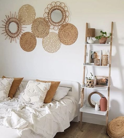 Basket Wall Bedroom Boho, Basket Walls Boho Bedroom, Basket Wall Bedroom, Cheap Couches, Cheap Couch, Bedroom Upgrade, Classy Decor, Decor Home Living Room, Room Ideas Bedroom