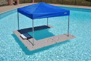 What a great idea! A floating bar! >> Well that is a whole lotta awesome! Above Ground Pool Landscape Ideas, Above Ground Pool Landscape, Pool Landscape Ideas, Floating Bar, Pool Shade, Taman Air, Pool Landscape, Above Ground Pool Landscaping, Above Ground Pool Decks