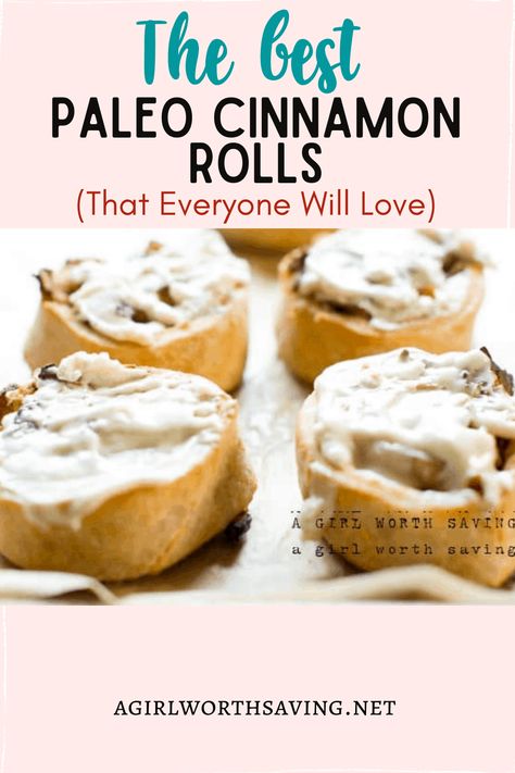 Aip Paleo Breakfast, Paleo Cinnamon Rolls, Grain Free Breakfast, Grain Free Desserts, Pretzels Recipe, White Frosting, Paleo Sweets, Paleo Treats, Cinnamon Rolls Recipe