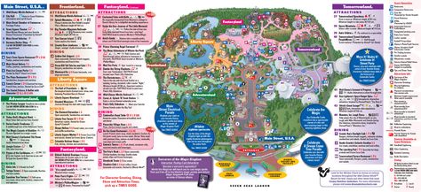 FULL map of Magic Kingdom park in Walt Disney World Florida! Enjoy. Disney Map, Magic Kingdom Map, Theme Park Map, Disney World Map, Disneyland World, Disneyland Planning, Disney World Magic Kingdom, Disney Trip Planning, Disney Vacation Planning