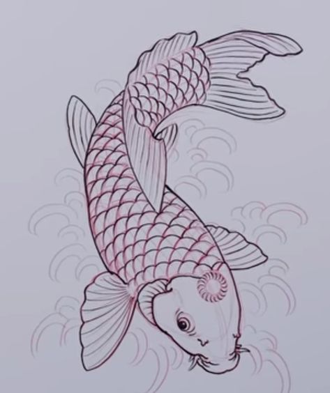 Chris Garver Koi Fish Koi Carp Tattoo Design, Koi Fish Tattoo Japanese Style, Traditional Koi Tattoo, Japanese Traditional Koi Fish, Fish Tattoo For Women, Animal Tattoos Ideas, Traditional Koi Fish Tattoo, Koi Fish Tattoo Stencil, Koi Fish Stencil