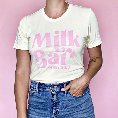 Collections — TheLittleMilkBar Baby Clothes Country, Bar Shirt, Banana Yellow, T Shirt Time, Yellow Tees, Milk Bar, Shirt Design Inspiration, Denim Hat, Workout Tee