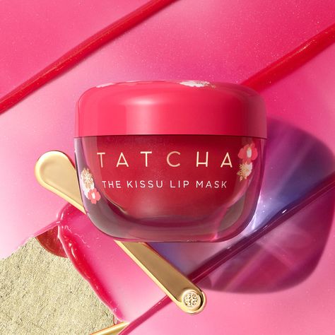 The Kissu Lip Mask - Tatcha | Sephora Kissu Lip Mask, Japanese Peach, Charlotte Tilbury Magic Cream, Red Camellia, Lips Care, Oily Skincare, Porcelain Skin, Plump Lips, Botanical Oils