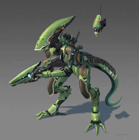 Cyborg alien with a drone., Remy PAUL on ArtStation at https://www.artstation.com/artwork/DzORe Robot Animal, Accel World, Alien Character, Arte Robot, Alien Design, Alien Concept, Robot Concept, Alien Concept Art, Alien Creatures