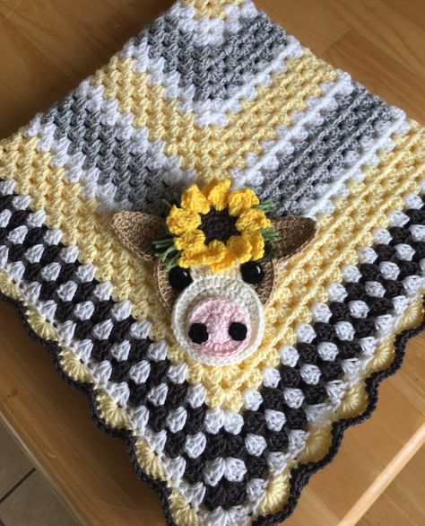 Cow pattern from Nellas Cottage Crochet C2c Cow Blanket, Nellas Cottage Patterns, Cow Afghan Pattern, Crochet Cow Applique, Cow Applique Pattern Free, Cow Granny Square, Cow Crochet Blanket, Crochet Cow Blanket, Baby Blanket Crochet Pattern Free