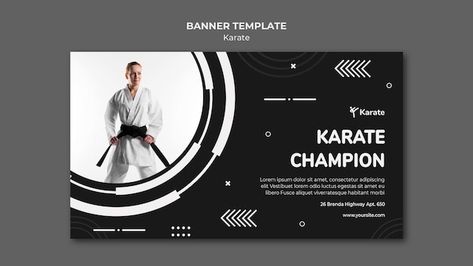 Free PSD banner karate class ad template | Free Psd #Freepik #freepsd #kung-fu #martial #karate #martial-arts Karate Banner, Karate Classes, Sport Banner, Ad Template, Youtube Banners, Banner Template, Taekwondo, Daily Workout, Free Psd