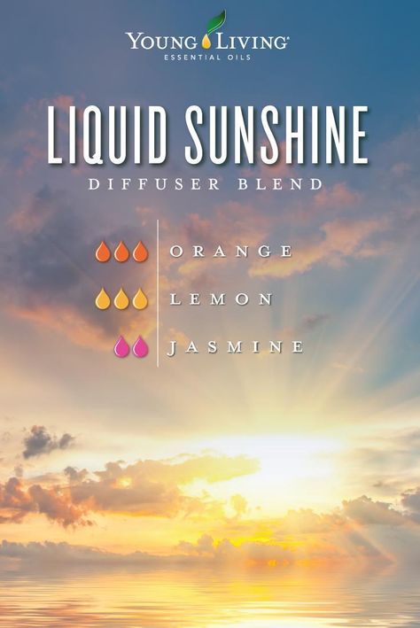 Liquid Sunshine, Essential Oil Combinations, Essential Oils For Headaches, Essential Oil Diffuser Blends Recipes, Magia Das Ervas, Jasmine Essential Oil, Young Living Essential Oils Recipes, Essential Oil Diffuser Recipes, Oil Diffuser Recipes