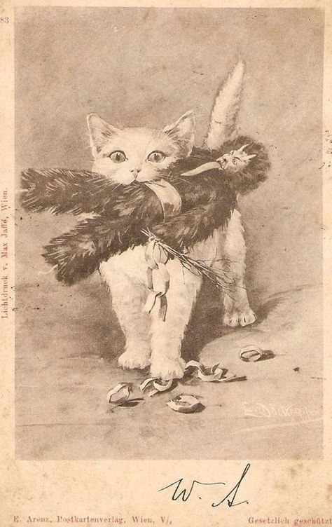 Victorian Christmas Cards, Ghost Of Christmas Past, Arte Punk, Creepy Christmas, Arte Inspo, Cats Illustration, Victorian Christmas, Vintage Christmas Cards, Christmas Illustration