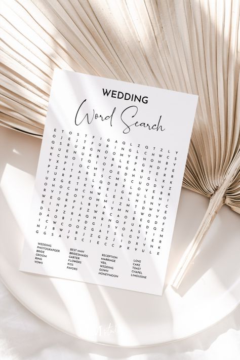 Wedding word search bridal shower game, Search wedding related words, Editable bridal shower game, modern game, modern bridal shower, boho bridal shower, Instant download, games for bridal shower, classic games for bridal shower, printable games, right wrong games, quiz games, digital download, party stationary, wedding stationary, party fun games, family and friends games Wedding Word Search, Wedding Words, Bridal Shower Boho, Friends Games, Activity List, Stationary Wedding, Bridal Party Games, Quiz Games, Wedding Extras