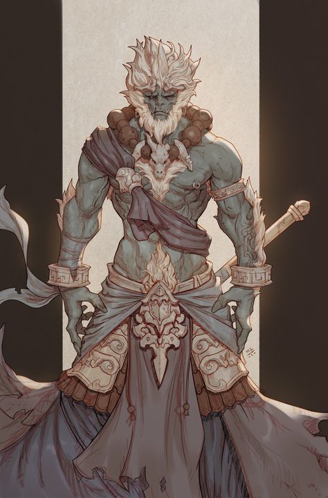 Fantasy Races, Monkey King, Creature Concept Art, Fantasy Warrior, Arte Fantasy, 판타지 아트, Creature Concept, Fantasy Artwork, Creature Design