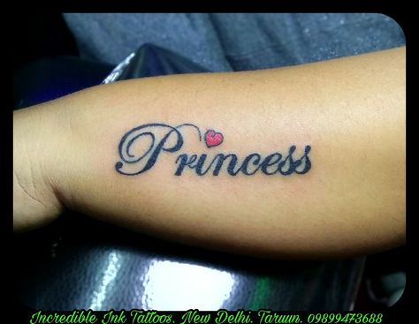 #Princess #Tattoo Princess Tattoos Princess Tattoo Writing Ideas, Princesa Tattoo Word, Word Princess Tattoo, Princess Tatoos Ideas, Princess Tattoo Ideas Words, Princess Word Tattoo, Princess Tattoo Writing, Tattoo Ideas Princess, Lower Back Tattoos For Women Unique