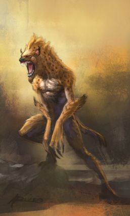 Were-hyenas are a type of therianthrope, which is an incredibly nerdy way of saying someone who can shapeshift into an animal or human-animal hybrid. Unsurprisingly the animal of choice in this ins… Arabian Mythology, Hyena Oc, Myth Creatures, Fantasy Pets, Anthro Animals, Ars Magica, Anita Blake, African Mythology, The Creeper