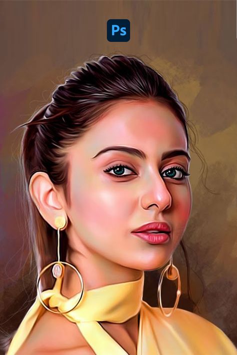 How to make Oil Painting Portraits without plugin only default Photoshop CC We believe you will love watch it and share across your near and dear ones happily. Potrate Painting, Actress Painting, Oil Painting Portraits, Beginner Photography Camera, Artist Desk, Digital Painting Photoshop, Sanjay Dutt, Portrait Tutorial, Painting Portraits