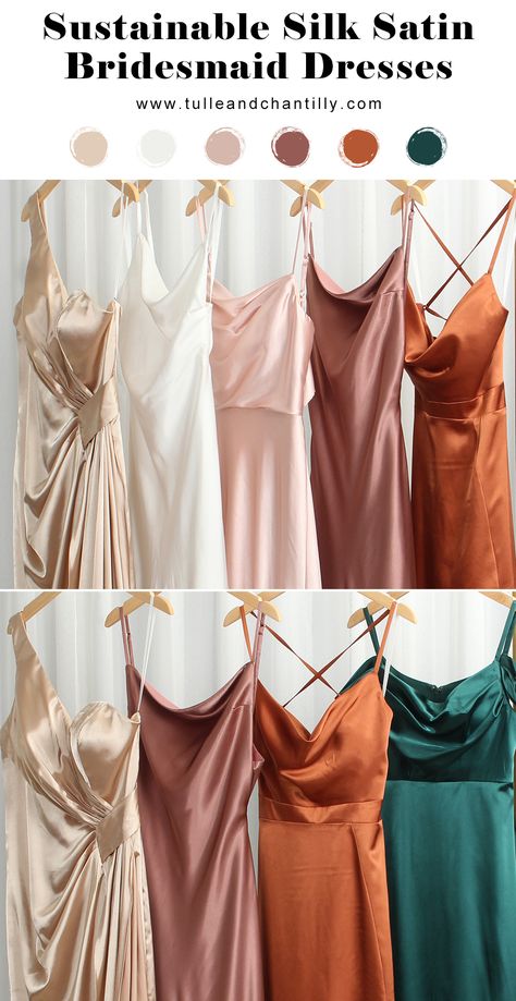 Satin Silk Bridesmaid Dress, Bridesmaid Dresses Tulle & Chantilly, Bridesmade Dresses Different Colors, Bridesmaid Dress Trends 2023, Bridesmaid Dress Color Palette, Bridesmaid Dresses 2023 Trends, Silky Bridesmaids Dresses, Different Shades Bridesmaid Dresses, Rose Dress Bridesmaid