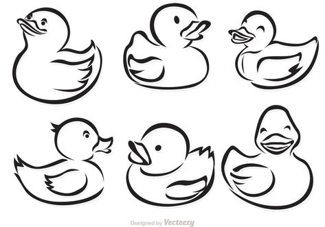 Rubber Duck Outline Vectors. Choose from thousands of free vectors, clip art designs, icons, and illustrations created by artists worldwide! Rubber Duck Drawing, Duck Outline, Baby Shower Scrapbook, Train Vector, Duck Tattoos, Tattoo Man, Duck Drawing, Duck Logo, Baby Icon