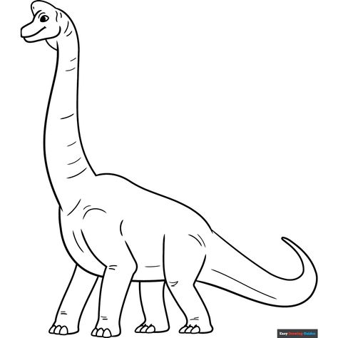 Free Brachiosaurus Coloring Page for Kids Brachiosaurus Drawing, Dinosaur Brachiosaurus, Dinosaur Outline, Dinosaur Classroom, Easy Drawing Guides, Free Printable Coloring Sheets, Drawing Guides, Dinosaur Drawing, Dinosaur Coloring Pages