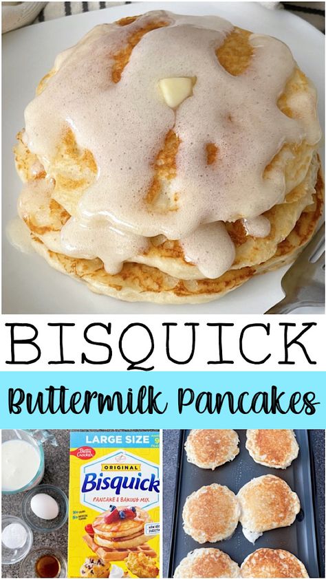 Start your day off right with a big stack of fluffy pancakes made with this Bisquick buttermilk pancakes recipe, cooked to golden perfection. These pancakes are the epitome of comfort, with their light and airy texture that melts in your mouth. Pancakes From Bisquick, Best Pancakes With Bisquick, Bisquick Pancakes Melt In Your Mouth, Bisquick Recipes Pancakes, Bisquick Pancakes Fluffy, Pancake Recipe Bisquick, Bisquick Buttermilk Pancakes, Pancakes With Bisquick, Bisquick Pancake Recipe