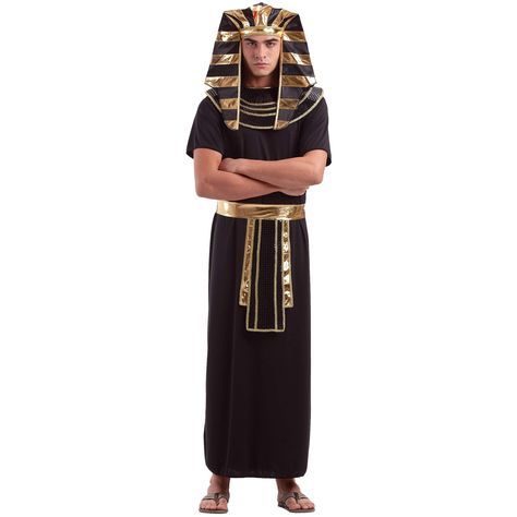 PRICES MAY VARY. Polyester Hand Wash Only RILE ON THE NILE: Travel to the mystical sands of Siwa and don your headdress and robe for a journey through the desert in this Egyptian Pharaoh costume PYRAMID PANDEMONIUM: This outfit comes with a robe and collar, one belt, and a headpiece to complete the look MEMPHIS MADNESS: Great for Halloween costumes, theme parties, role playing, dress up, and cosplay FIT FOR A PHARAOH: Made from 100% polyester for a comfortable fit. Resists wrinkles and shrinking Pharoah Costume, Egyptian Pharaoh Costume, King Of Egypt, Costumes Faciles, Egyptian Man, Pharaoh Costume, Ancient Kings, Egyptian Pharaoh, Egyptian Pharaohs