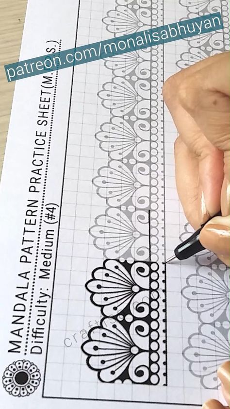 Get Mandala Practice Sheets on Patreon (link in bio) in 2022 | Mandala design art, Mandala design, Mandala art Art Mandala Design, Mandala Practice, Simple Mandala Design, Pencil Drawings For Beginners, Mandala Doodle, Mandala Art Therapy, Beautiful Mandala, Geometric Pattern Art, Design Mandala