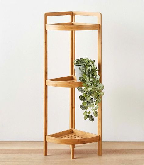 Bamboo Standing Corner Caddy | Target Australia Wooden Corner Shelf, Bamboo Bathroom, Nursery Room Design, Shelf Rack, Home Storage Solutions, Stylish Sofa, Home Storage, Corner Shelves, Luxury Holidays