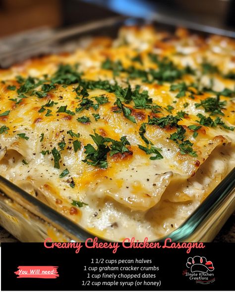 Indulge in the ultimate comfort food with this Creamy Cheesy Chicken Lasagna recipe! Layers of tender chicken, creamy cheese sauce, and lasagna noodles come together for a delicious and satisfying meal. Check out this recipe on how to make your own at home! #lasagna #comfortfood #chickenrecipes #cheesyrecipes #homemade #deliciousdinners Creamy Cajun Chicken Lasagna, Chicken Lasagne Recipes, Spinach Chicken Lasagna, Chicken Lasagna Recipe Easy, Mexican Chicken Lasagna, Cheesy Chicken Lasagna, Bacon Lasagna, Lasagna Chicken, Chicken Spinach Lasagna