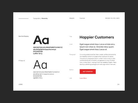 Typography Hierarchy Template by Benjamin Oberemok for Unfold on Dribbble Hierarchy Examples, Typography Hierarchy, Typography Book Layout, Hierarchy Design, Typography Rules, Brand Guidelines Design, Guideline Template, Presentation Design Layout, Brand Manual