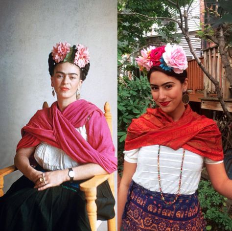 Falda negra tafeta, blusa blanca y rebozo Frida Khalo Outfit Ideas, Frida Khalo Halloween Costume, Fridah Kahlo Costume Diy, Frida Kahlo Dress Up, Frida Kahlo Kostüm Diy, Frida Halloween Costumes, Frieda Kahlo Costume, Frida Kahlo Costume Ideas, Frida Kahlo Costume Diy