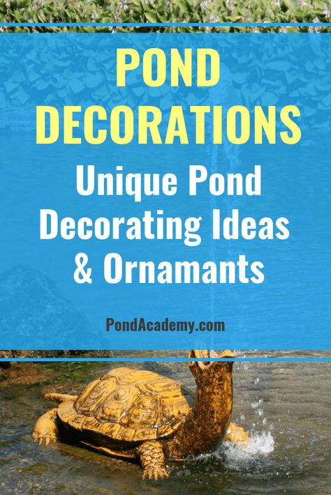 Pond decorations and ornamanets add personality and style to any pond! Spice up your pond with these unique pond decorating ideas and accessories. Pond Decorating Ideas, Pond Decor, Pond Spitters, Indoor Pond, Pond Decorations, Pond Accessories, Water Gardens Pond, Building A Pond, Outdoor Ponds