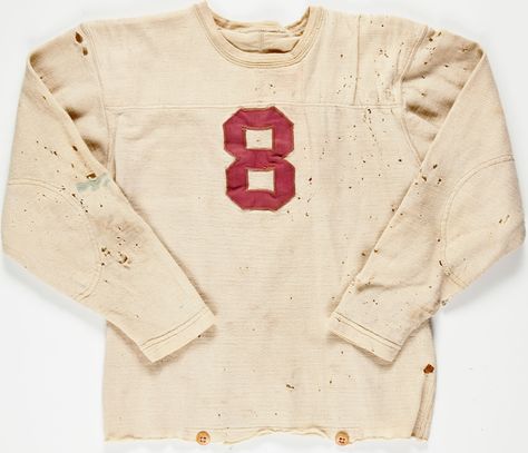 1941 Sam Sharpe Game Worn Alabama Crimson Tide Jersey.... American Football Shirt, Denim Workwear, Jersey Football, Vintage Sportswear, Racing Shirts, Alabama Football, T Shirt Style, Alabama Crimson, Crimson Tide