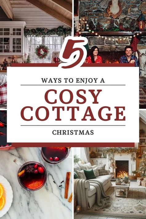 Nothing says cosy Christmas more than the cottagecore vibe. Here's 5 ways to make it happen this year! English Cottage Christmas, Cottage Christmas Decorating, Cottage Style Christmas, Cozy Cottage Christmas, French Country Cottage Christmas, Country Cottage Living Room, Country Cottage Living, Scandinavian Cottage, Cottagecore Christmas