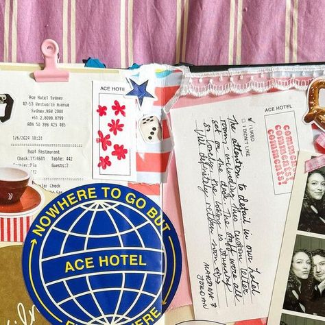 Martina Calvi on Instagram: "I love staycations n I love my bf  thank you @acehotelsydney 💕 *invite" Martina Calvi, Scrapbook Invitation, I Love My Bf, Ace Hotel, My Bf, Journal Inspo, Junk Journaling, Letter I, Custom Letters