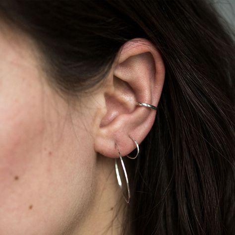 Catbird, Ear Cuff, Silver Conch Piercing Silver Hoop, Triple Lobe Piercing Hoops Silver, Dream Earrings, Catbird Jewelry, Ear Cuff Silver, Nostril Ring, Earrings Outfit, Hoop Dreams, Jewelry Ear