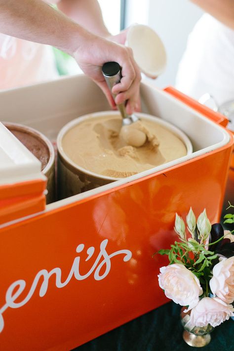 Jenis ice cream | Wedding & Party Ideas | 100 Layer Cake Ice Cream Wedding Dessert, Ice Cream At A Wedding, Cream Wedding Party, Jenis Ice Cream, Nunya Business, Ice Cream Catering, Ice Cream Wedding, Jeni's Ice Cream, Wedding Aesthetics